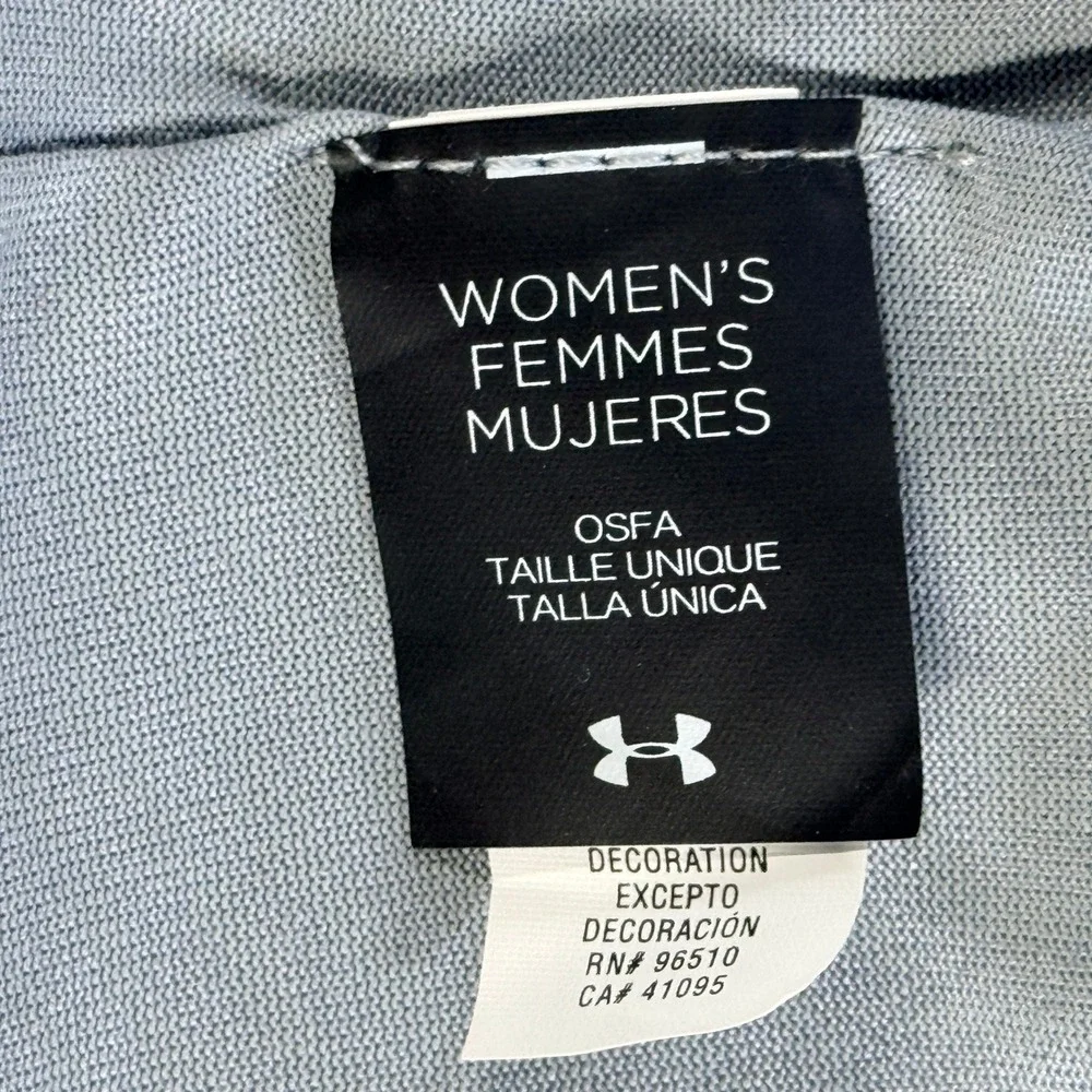 Under Armour Beanie Women OSFA White Knit Fleece Lined Winter Hat Cable Ribbed‎